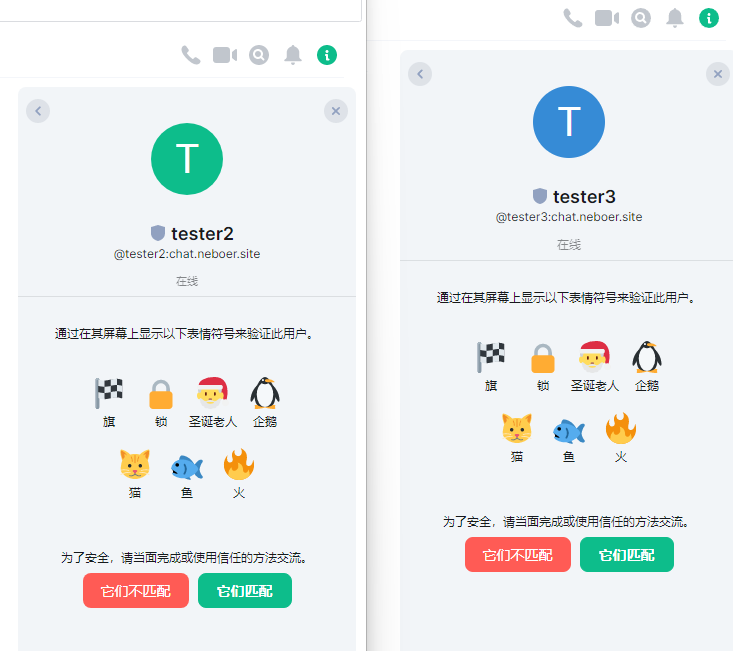 对比表情符号